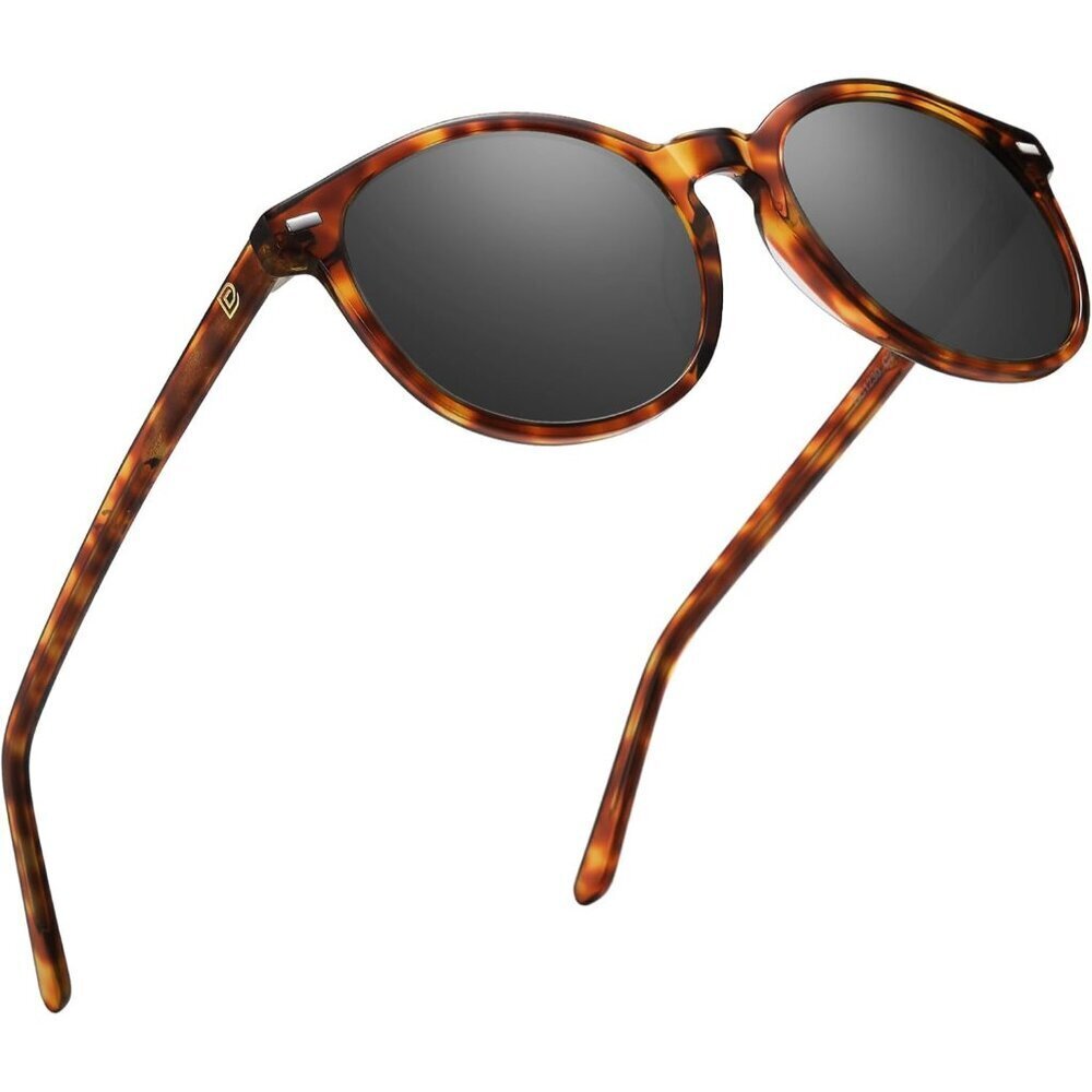 Women’s Tortoise Frame Polarized Round Sunglasses UV400 Vintage Accessories